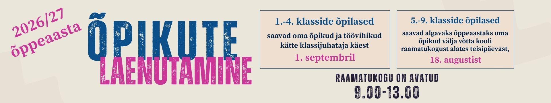 õpikute laenutamine